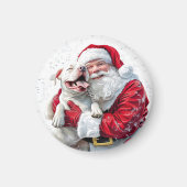 Aimant Santa Claus et Pitbull Chien Chien Chien Chien (Devant)