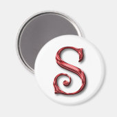 Aimant Santa Claus Monogramme Premières fêtes Noël (Recto/Verso)