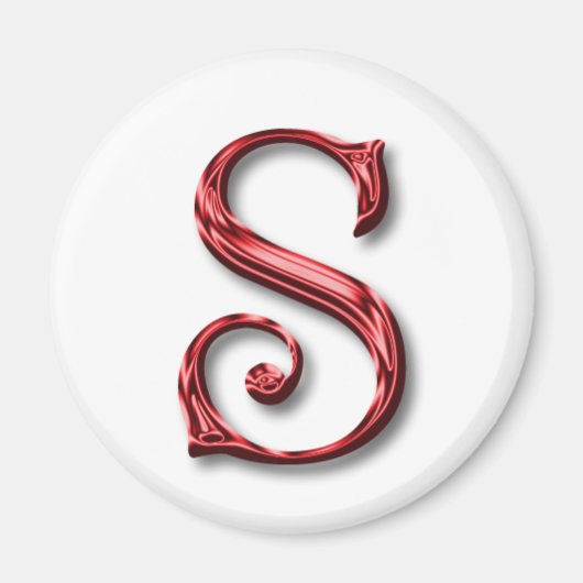 Aimant Santa Claus Monogramme Premières fêtes Noël (Devant)