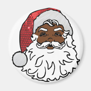 Aimant santa claus noir