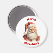 Aimant Santa Claus Retro Joyeux Noël (Recto/Verso)