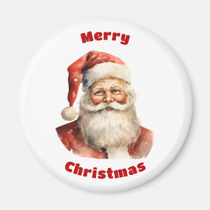 Aimant Santa Claus Retro Joyeux Noël