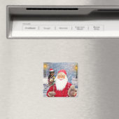 Aimant Santa Claus w Christmas Gifts Rottweiler Chien (In Situ (Lave-vaisselle))