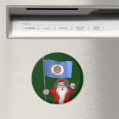 Aimant Santa Claus with Ensign of Minnesota (In Situ (Lave-vaisselle))