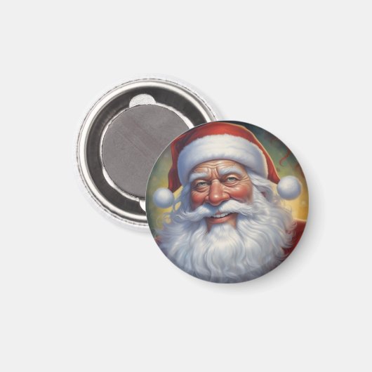 Aimant Santa Clause Joyeux Noël Bonne année (Recto/Verso)