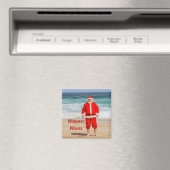 Aimant Santa Clause sur la plage les plus chauds souhaits (In Situ (Lave-vaisselle))
