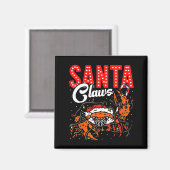 Aimant Santa Claws Christmas Funny Crab Lights Holiday Ca (Recto/Verso)