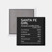 Aimant Santa Fe Girl Funny New Mexico Hometown  (Recto/Verso)