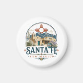 Aimant Santa Fe Nouveau-Mexique Architecture Adobe Sud-Ou (Devant)