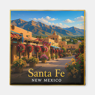 Aimant Santa Fe Nouveau-Mexique Patrimoine Adobe & Haut-D