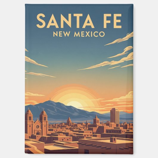 Aimant Santa Fe Skyline New Mexico Travel (Recto)