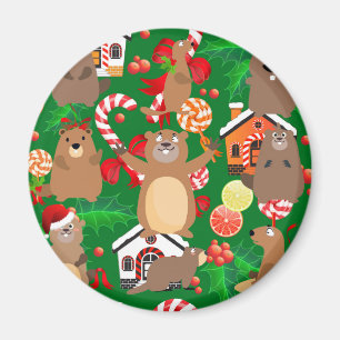 Aimant Santa gopher de Noël