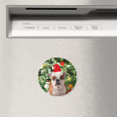 Aimant Santa Hat Bulldog Christmas Tree Snowman boîte cad (In Situ (Lave-vaisselle))