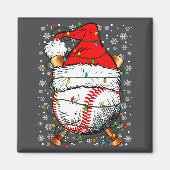 Aimant Santa Hat Christmas Baseball Player Srts For Men B (Devant)