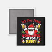 Aimant Santa It's The Most Wonderful Time For A Beer Funn (Recto/Verso)
