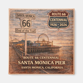 Aimant Santa Monica Pier Route 66 Fridge Souvenir