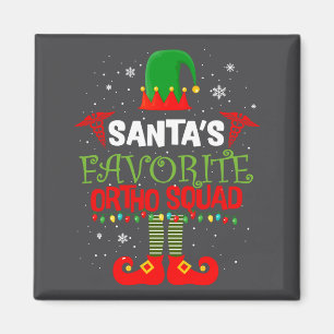 Aimant Santa Préféré Ortho Squad Elfe Orthodontiste Noël