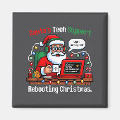 Aimant Santa s Support Tech Rebooting IT Computer Meme (Devant)