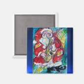 AIMANT SANTA & SAX, FÊTE DE NOËL (Recto/Verso)