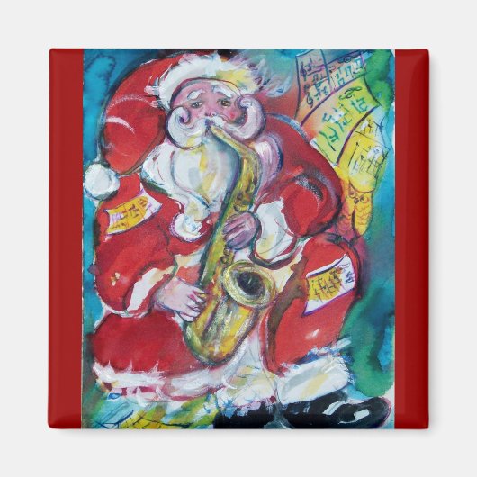AIMANT SANTA & SAX, FÊTE DE NOËL (Devant)