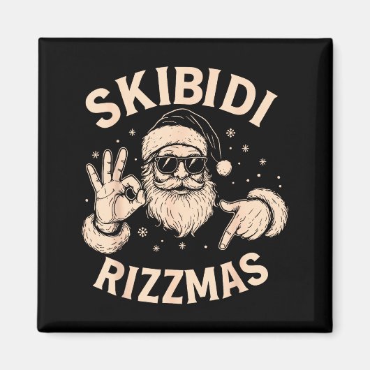 Aimant Santa Six Seven Meme 67 Hands Sign Rizz Skibidi Ri (Devant)