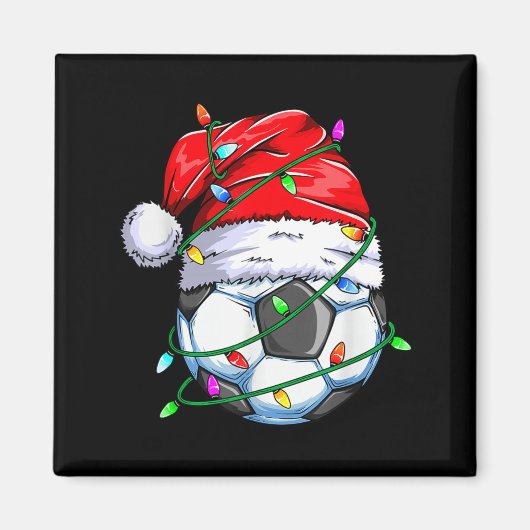 Aimant Santa Soccer Ball Srts Design- Christmas Soccer Pl (Devant)