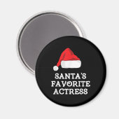Aimant Santas Actrice préférée Noël Actrice intérimaire (Recto/Verso)