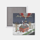 Aimant Santa's Fancy Hot Air Balloon (Recto/Verso)