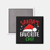 Aimant Santas Favorite Chef Funny Christmas Xmas Santa Lo (Recto/Verso)