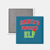 Aimant Santa's Favorite Elf Christmas Family Matching Gro (Recto/Verso)