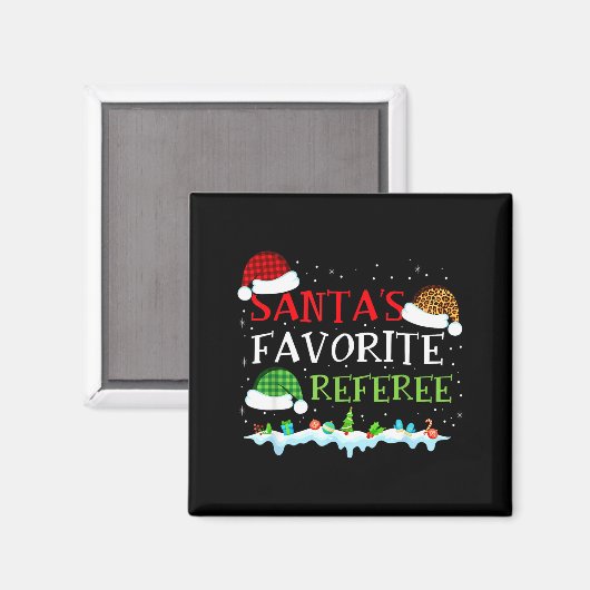 Aimant Santa's Favorite Referee Fun Christmas  (Recto/Verso)