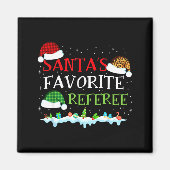 Aimant Santa's Favorite Referee Fun Christmas  (Devant)