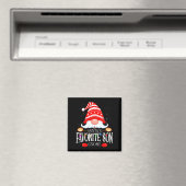 Aimant Santas Favorite Son Gnome Matching Christmas Paja (In Situ (Lave-vaisselle))