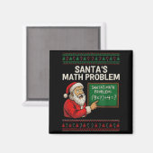 Aimant Santa's Math Problem 67 Viral Meme Christmas Ugly (Recto/Verso)