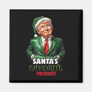 Aimant Santas Président favori Funny Trump Noël