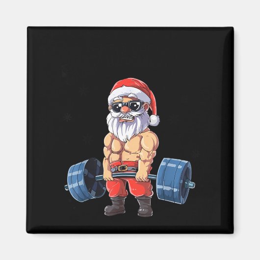 Aimant Santashred Funny Santa Meme Xmas Gym Bodybuilding  (Devant)