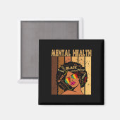 Aimant Santé mentale Afro-Africain-Américain Noir Histoir (Recto/Verso)