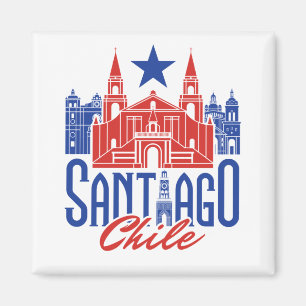 Aimant Santiago Chili : Vacances en souvenir chilien
