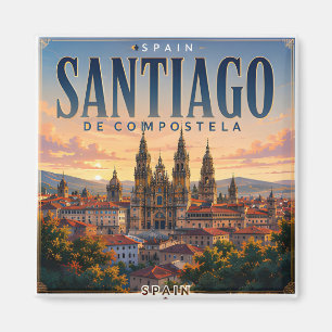 Aimant ⛪ Santiago De Compostela Patrimoine Style ⛪