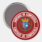 Aimant Santiago de Compostela Round Emblem (Recto/Verso)