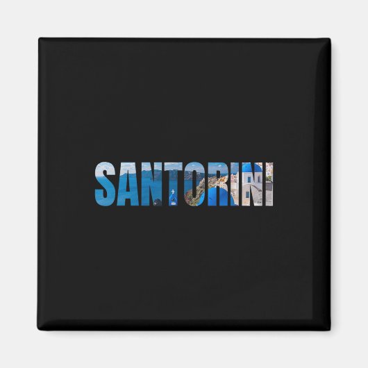 Aimant Santorin île grecque mer Égée Grèce vacances  (Devant)
