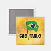 Aimant Sao Paulo, drapeau du Brésil (Recto/Verso)