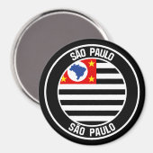 Aimant São Paulo Round Emblem (Recto/Verso)