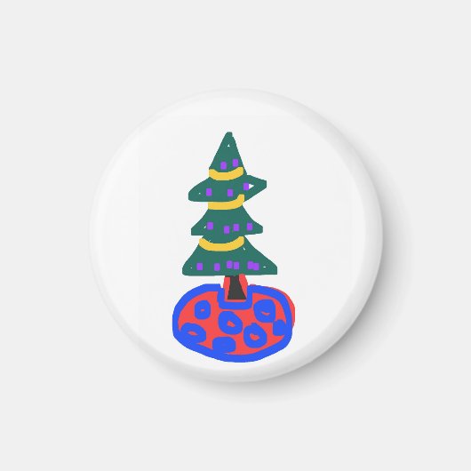 Aimant Sapin de Noël drôle (Devant)