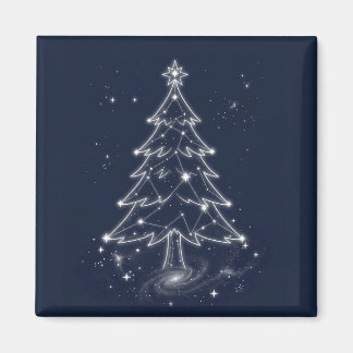 Aimant sapin de Noël formé par des lignes de constellatio