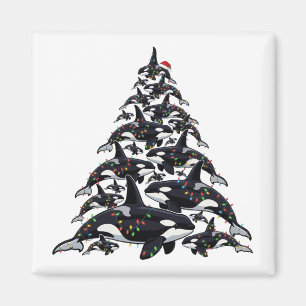 Aimant Sapin de Noël orque pour l'amour de l'océan et de