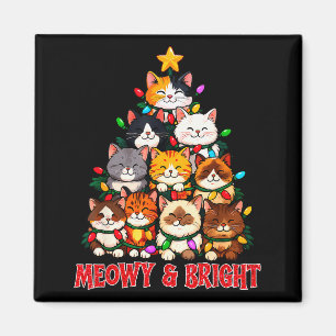 Aimant Sapin de Noël pour chat Meowy et lumineux T-shirt