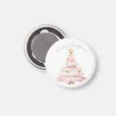 Aimant Sapin de Noël rose (Recto/Verso)