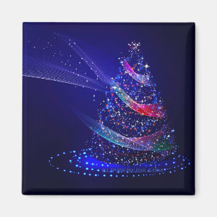 Aimant Sapin de Noël SlipperyJoe numérique rouge transluc