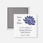 Aimant Sapphire Blue Lotus Flower Enregistrer l'aimant de (Recto/Verso)